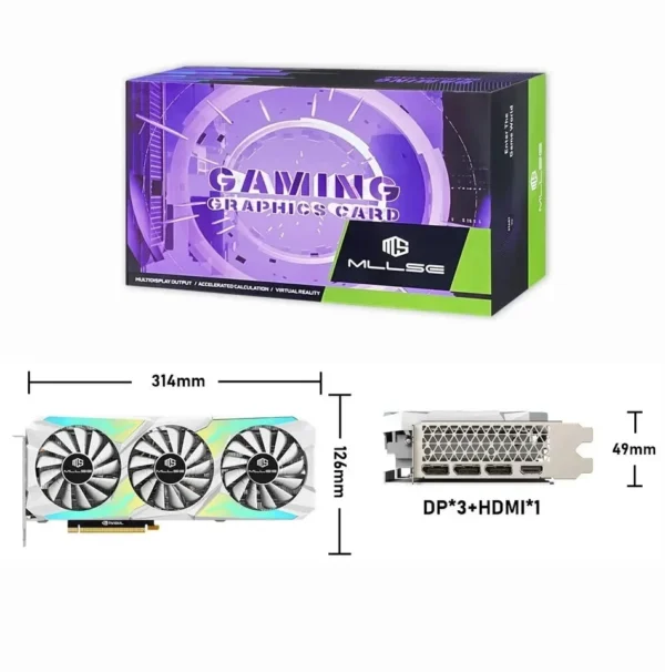 USED RTX 3080 10GB Graphics Card GDDR6X 320 Bit PCI-E 4.0×16 8+8Pin NVIDIA GPU RGB Lighting Gaming Video Card Placa De Video - Image 2