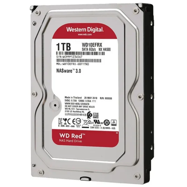 WD Red NAS HDD – 1TB / 2TB / 3TB / 4TB – 3.5" SATA 6Gb/s 64MB Cache 5400RPM Internal Hard Drive for Desktop & NAS - Image 3