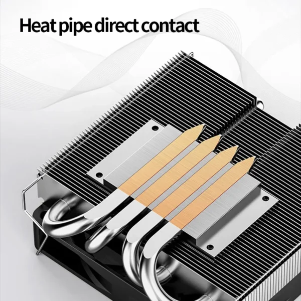 Jonsbo HP400S CPU Cooler (New) – 4 Heatpipes, 90mm PWM Fan, LGA115x/1200/1700, AM4/AM5, ITX Compatible - Image 3