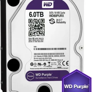 WD Purple Surveillance HDD – 500GB to 6TB – 3.5" SATA III 64MB Cache 7200/5400RPM for CCTV, DVR, NVR Systems
