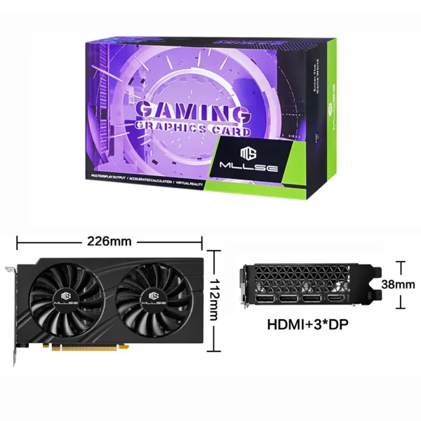 MLLSE RTX 3060 12GB GDDR6 Graphics Card – 192-Bit PCIe 4.0 x16 Dual-Fan NVIDIA GPU for Desktop Gaming - Image 5