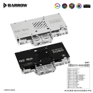 Barrow BS-GAM5080-PA GPU Water Block – Full Copper ARGB Block for GALAX & GAINWARD RTX 5080 / 5070 Ti Series GPUs