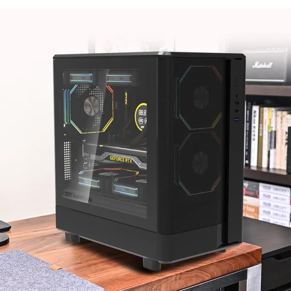 Darkflash DB330M MESH Gaming PC Case – USB 3.0 | 240mm Water Cooling Support | Luxury M-ATX Chassis