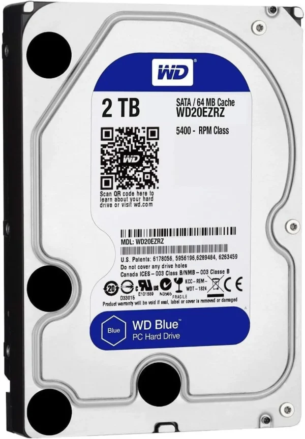 WD Blue Desktop HDD – 500GB / 1TB / 2TB / 3TB / 4TB / 6TB – 3.5" SATA III 7200RPM 64MB Cache Internal Hard Drive - Image 2