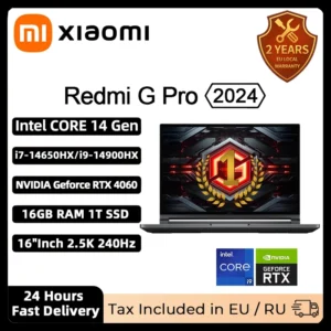 Xiaomi Redmi G Pro 2024 Gaming Laptop – i9-14900HX / RTX 4060 / 16GB DDR5 / 1TB SSD / 240Hz / 16” QHD+