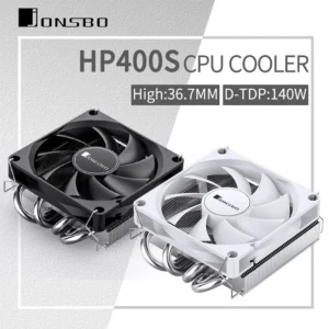 Jonsbo HP400S CPU Cooler (New) – 4 Heatpipes, 90mm PWM Fan, LGA115x/1200/1700, AM4/AM5, ITX Compatible
