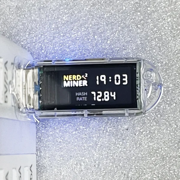 Nerd Miner V3 USB Bitcoin Miner | 73Kh/s Solo Mining Thumb Drive with Mini OLED Display | Plug-and-Play Luckyminer BTC Lottery Rig