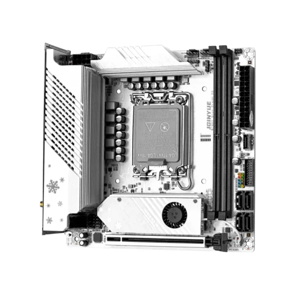 JGINYUE B760i Motherboard LGA 1700 Support Intel Core 12th 13th DDR5 Memory RAM Latest Mini ITX - Snow Dream D5