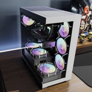 Aigo AS900 270° Panoramic Gaming PC Case – Dual Glass, ATX/M-ATX/ITX Support, High-Airflow Chassis