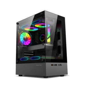 PowerTrain Illusionary Realm M-ATX/ITX Seaview Gaming Case with 240mm Water Cooler Support