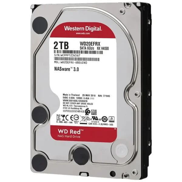 WD Red NAS HDD – 1TB / 2TB / 3TB / 4TB – 3.5" SATA 6Gb/s 64MB Cache 5400RPM Internal Hard Drive for Desktop & NAS - Image 2