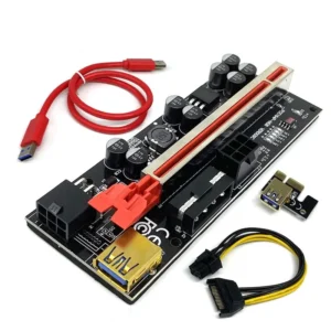 Mini PCIe to PCIe 16x Riser Card Kit | External GPU Adapter for Laptop BTC Miner, Antminer GDC Exp M.2/NGFF to PCI-E Slot Converter