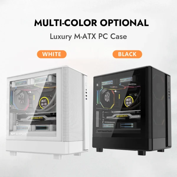 Darkflash DB330M MESH Gaming PC Case – USB 3.0 | 240mm Water Cooling Support | Luxury M-ATX Chassis - Image 4