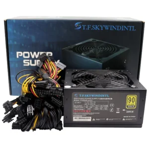 T.F.SKYWINDINTL 2000W ATX Power Supply | 8-GPU Support, Active PFC, 95% Efficiency | Crypto Mining PSU for BTC/ETH Mining Rigs (220V)