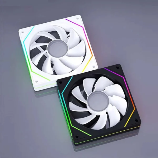 New UPSIREN UF-1 PRISM 4 PRO ARGB 120mm PWM Quiet Cooling Fan – High Air Volume 45.2CFM, 600–1500RPM (Various Colors) - Image 3