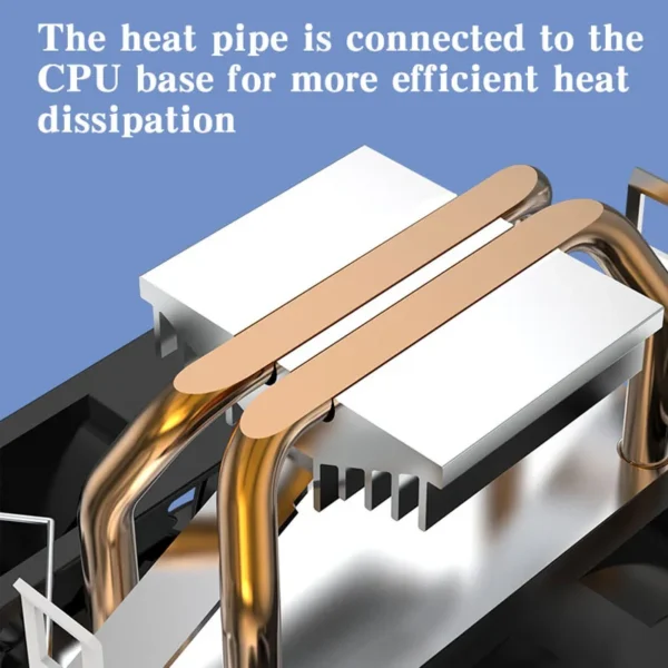 Jonsbo HP400S CPU Cooler 4 Heatpipes - Down Pressure Air Cooler 90mm PWM Fan (New) - Image 3