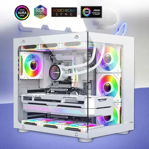 New UPSIREN UF-1 PRISM 4 PRO ARGB 120mm PWM Quiet Cooling Fan – High Air Volume 45.2CFM, 600–1500RPM (Various Colors) - Image 4